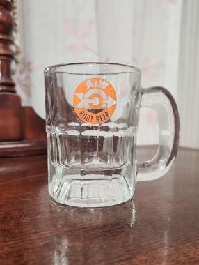 A&W Baby Clear Glass Mug with Orange Arrow Logo
